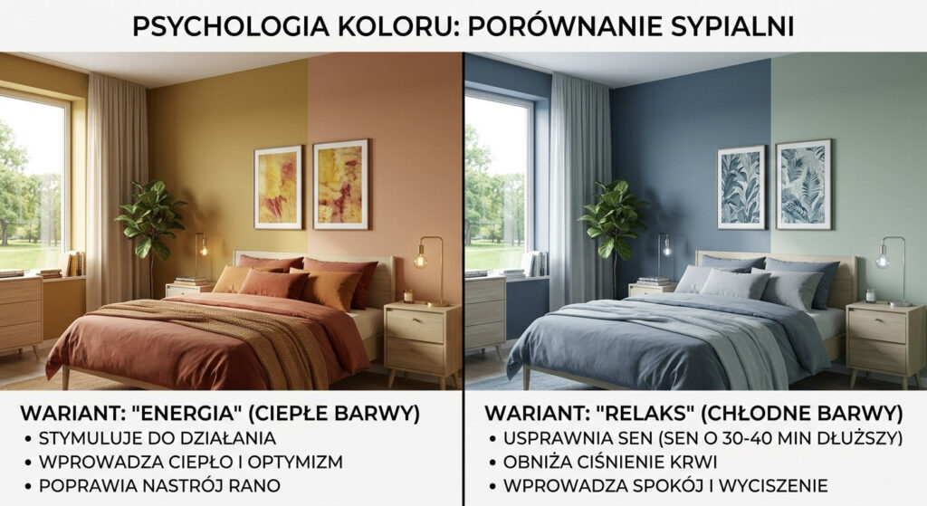 porownanie kolorow sypialni
